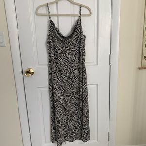 Zebra Cowl Neck Midi/Maxi Dress